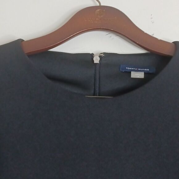 Tommy Hilfiger Black Sheath Dress with Bell Sleeves - Picture 7 of 16